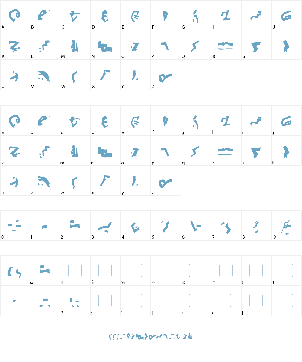 Giedi Decepticon Graffiti Font Character